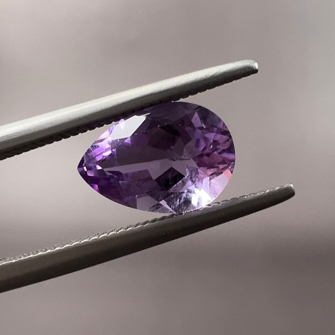 Loose 1.80ct Purple Amethyst Pear 10x7mm AA quality gemstone