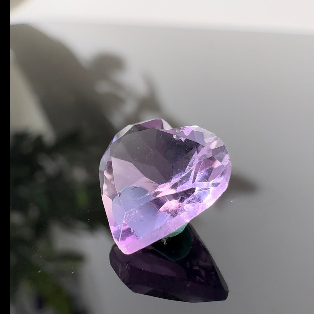 February Amethyst Heart 3.3ct Loose Natural Gemstone