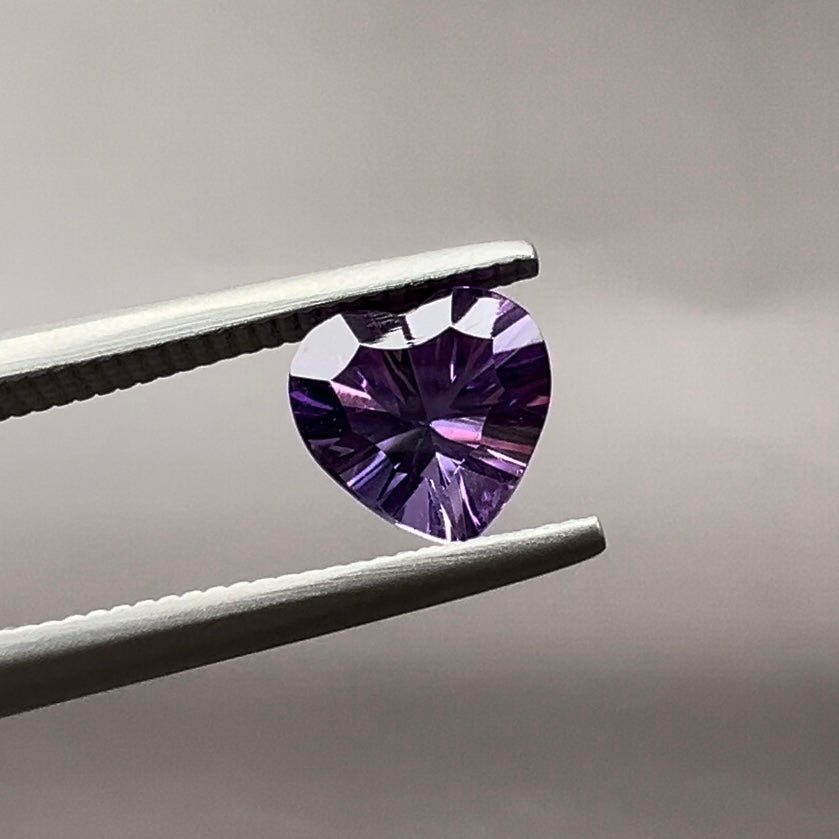 Loose 1ct Vibrant Purple Amethyst Heart 7x7 Natural Gemstone (6 total 6.5ctw)