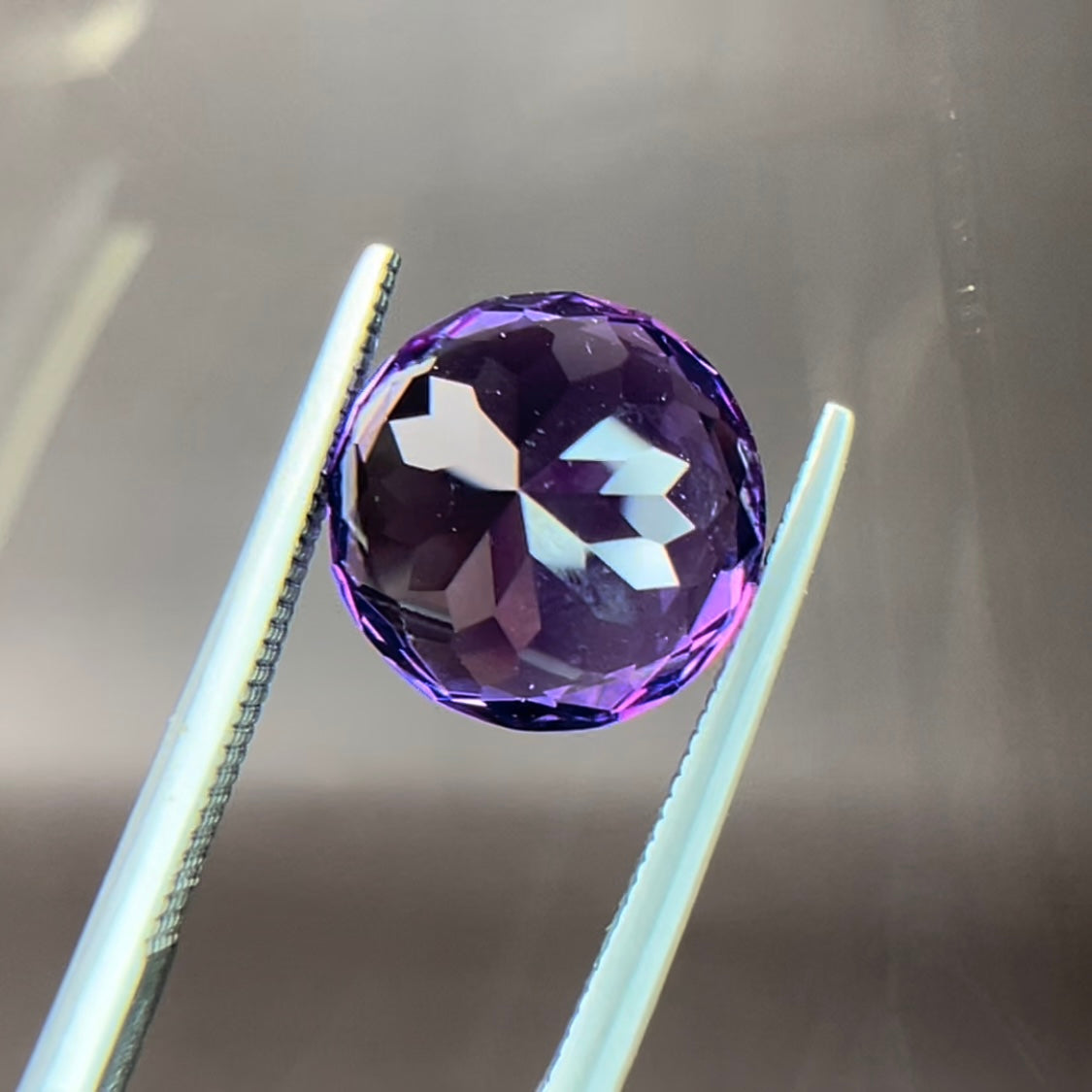 6ct Natural Round Brilliant Purple Amethyst Gemstone 12mm Loose